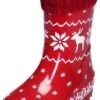 Playshoes Kautschuk Winter Gummistiefel Gefüttert Rot Norweger Muster