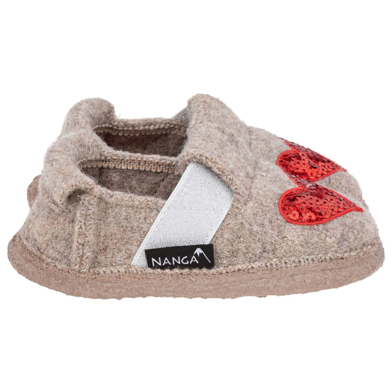 Nanga Kinder Hausschuhe Herz Natur Schurwolle 4 Nanga Kinder Hausschuhe Herz Natur Schurwolle – Bild 4