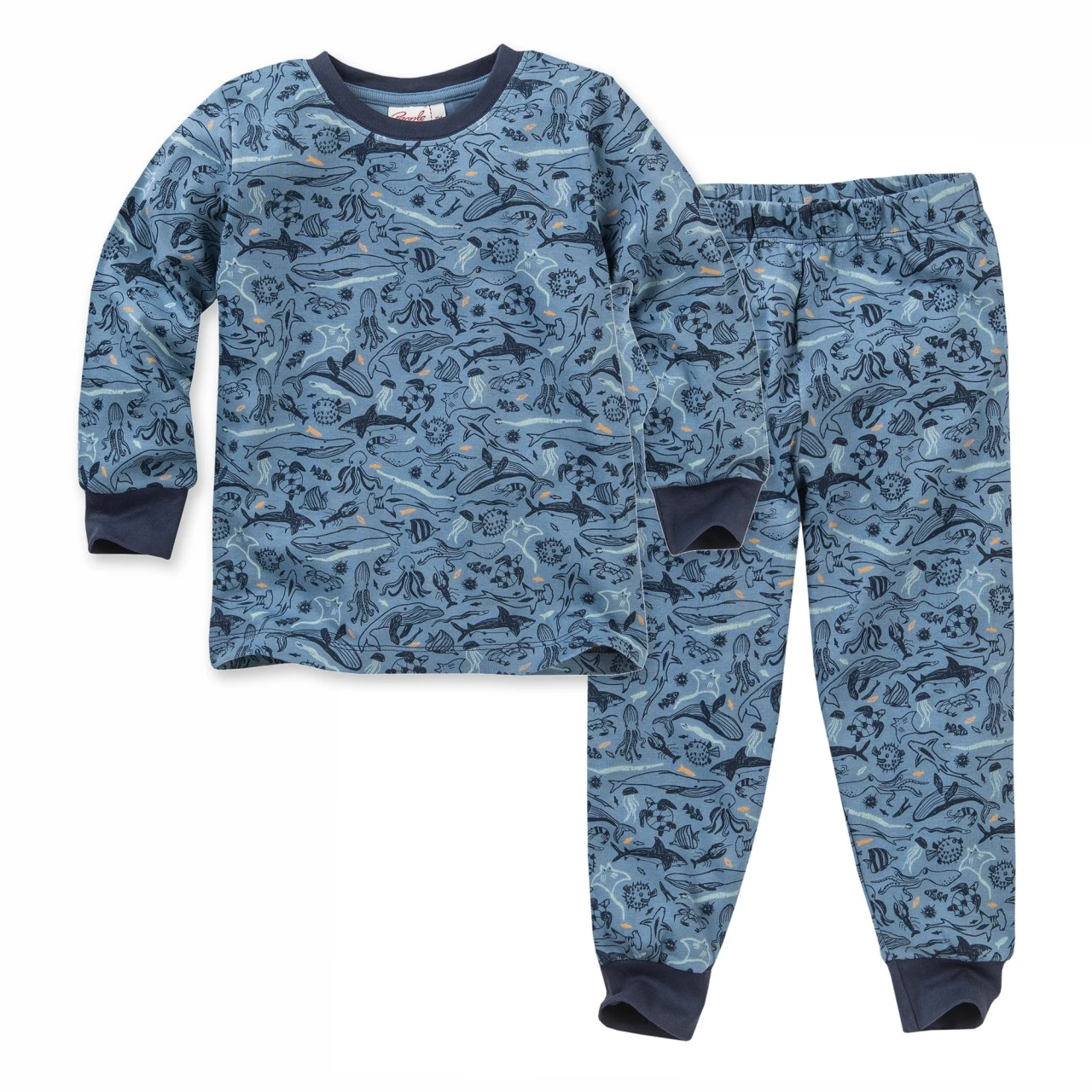 People Wear Organic Schlafanzug Unterwasser Blau Bio-Baumwolle 1 People Wear Organic Schlafanzug Unterwasser Blau Bio-Baumwolle