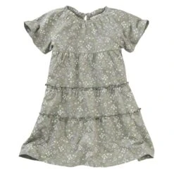 People Wear Organic Mädchen Sommerkleid Khaki Kleid Frühlingswiese