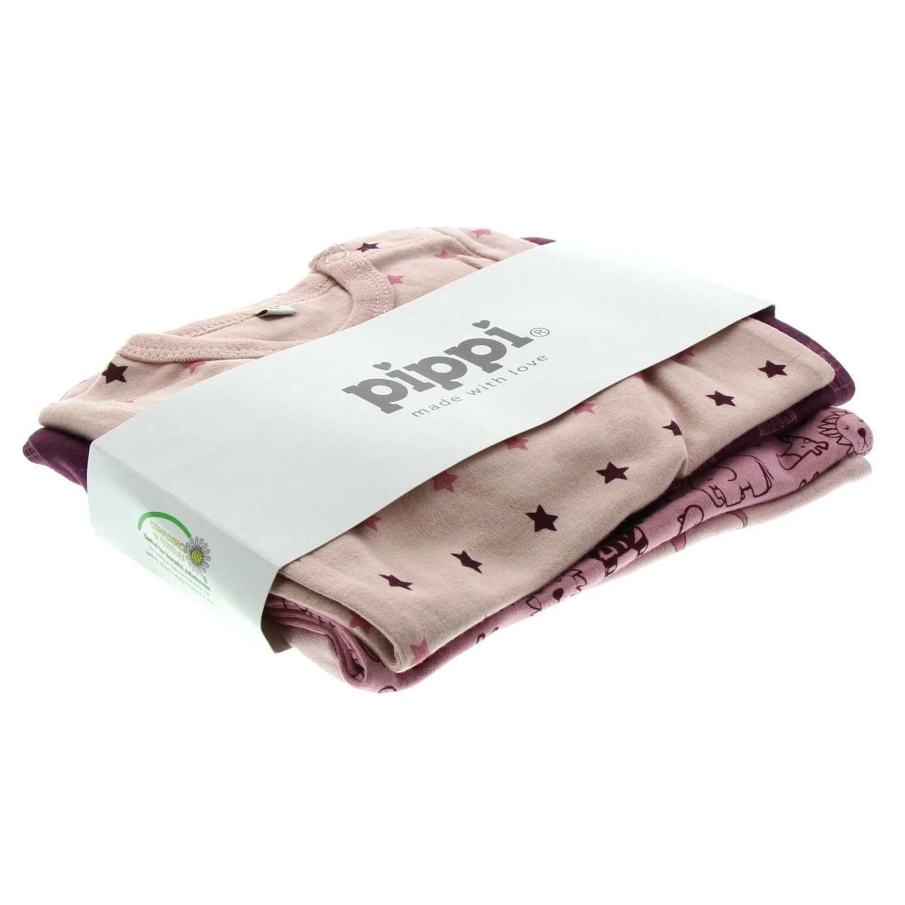 Pippi Langarm Body Kätzchen & Balloons Lila/rosa 4er Pack Baumwolle 8 Pippi Langarm Body Kätzchen & Balloons Lila/rosa 4er Pack Baumwolle – Bild 8