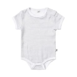 Pippi Kurzarm Body Grau/weiß Streifen & Wald Tiere 4er Pack Baumwolle -Geschäft Für Babyartikel 3820 190 2 1280x1280