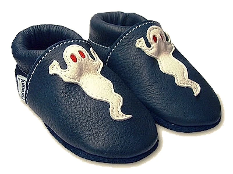 FLUMMY Hausschuhe Krabbelschuhe Blau Gespenst GHOSTY 1 FLUMMY Hausschuhe Krabbelschuhe Blau Gespenst GHOSTY