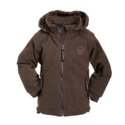 BMS Fleecejacke Braun Antarctic-Fleece Mit Kapuze