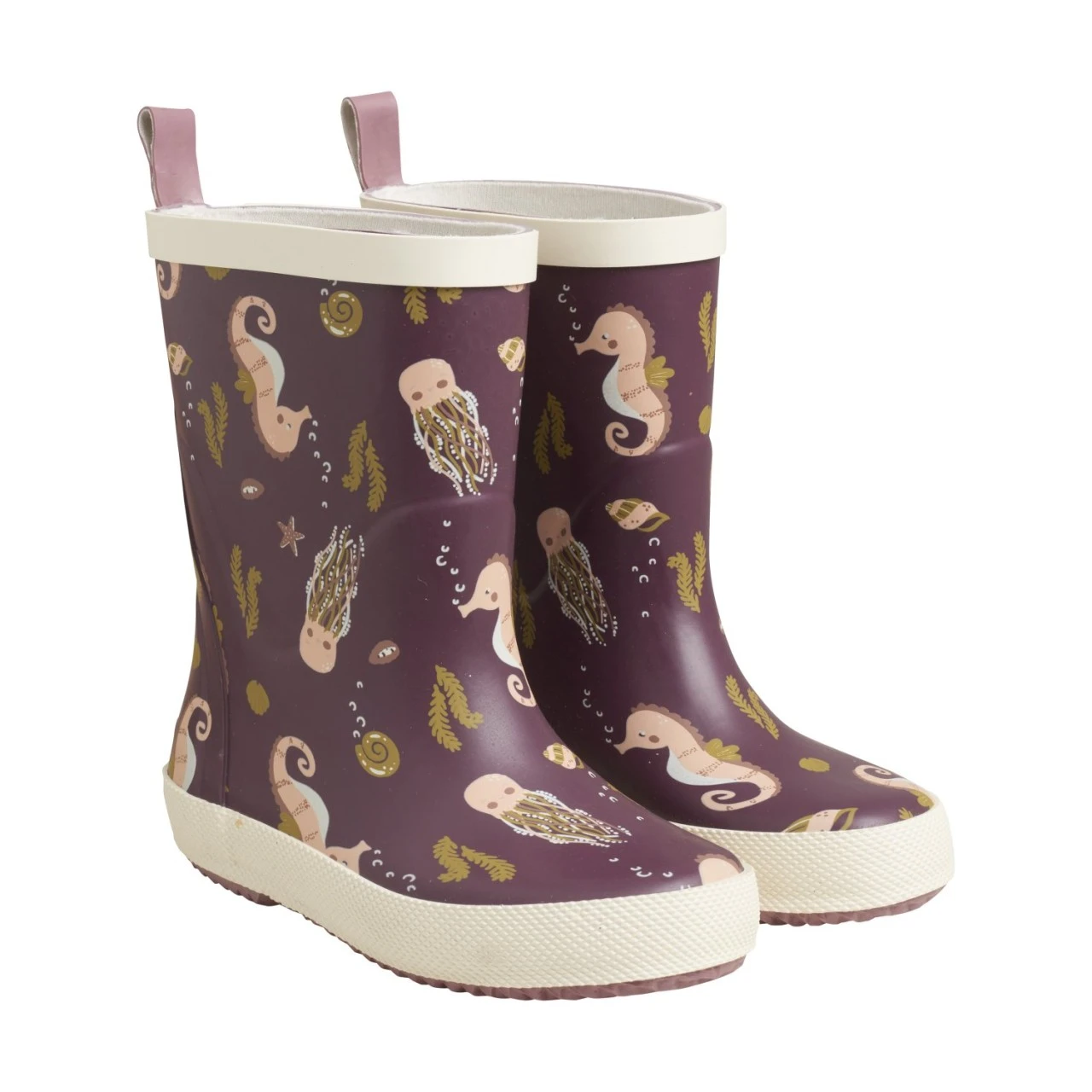 CeLaVi Mädchen Gummistiefel Seepferdchen Bordeaux 1 CeLaVi Mädchen Gummistiefel Seepferdchen Bordeaux