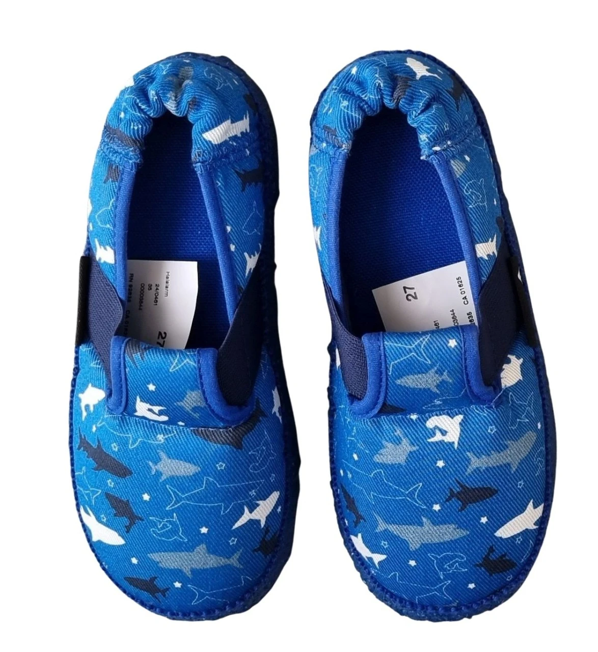 Nanga Hausschuhe Haialarm Mittelblau Bio-Baumwolle 1 Nanga Hausschuhe Haialarm Mittelblau Bio-Baumwolle