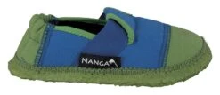 Nanga Hausschuhe Klette Mitttelblau/grün Bio-Baumwolle -Geschäft Für Babyartikel Nanga 06 0029 35 2 1280x1280