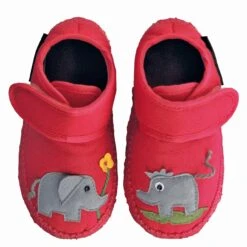 Nanga Hausschuhe Elefant Rot Bio-Baumwolle