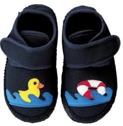 Nanga Hausschuhe Quietscheente Blau Bio-Baumwolle