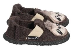 Nanga Kinder Hausschuhe Faultier Shaggy Braun Schurwolle -Geschäft Für Babyartikel Nanga 21 0425 82 2 1280x1280