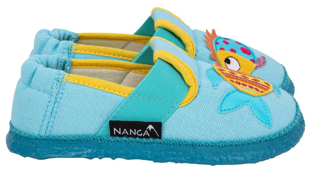 Nanga Kinder Hausschuhe Goldfischi Hellblau Bio-Baumwolle 4 Nanga Kinder Hausschuhe Goldfischi Hellblau Bio-Baumwolle – Bild 4