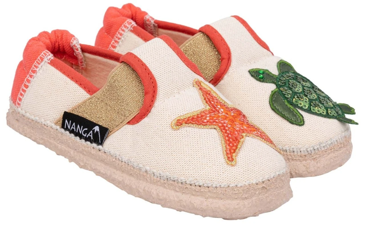 Nanga Kinder Hausschuhe Goldstrand Beige Bio-Baumwolle 2 Nanga Kinder Hausschuhe Goldstrand Beige Bio-Baumwolle – Bild 2
