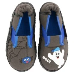 Nanga Kinder Hausschuhe Spuki Dunkelgrau Bio-Baumwolle