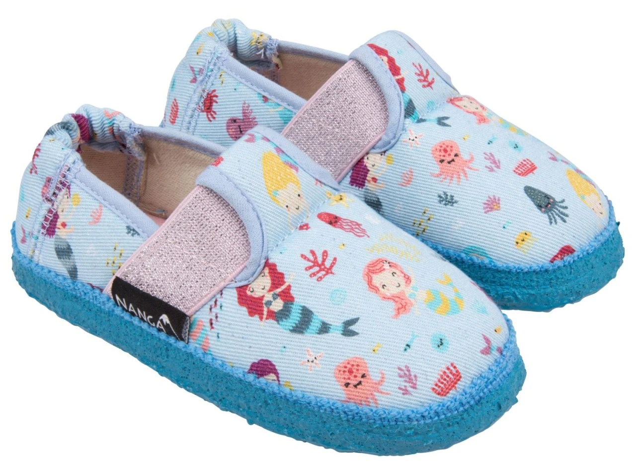Nanga Mädchen Hausschuhe Meerjungfrau Aquata Hellblau Baumwolle 2 Nanga Mädchen Hausschuhe Meerjungfrau Aquata Hellblau Baumwolle – Bild 2