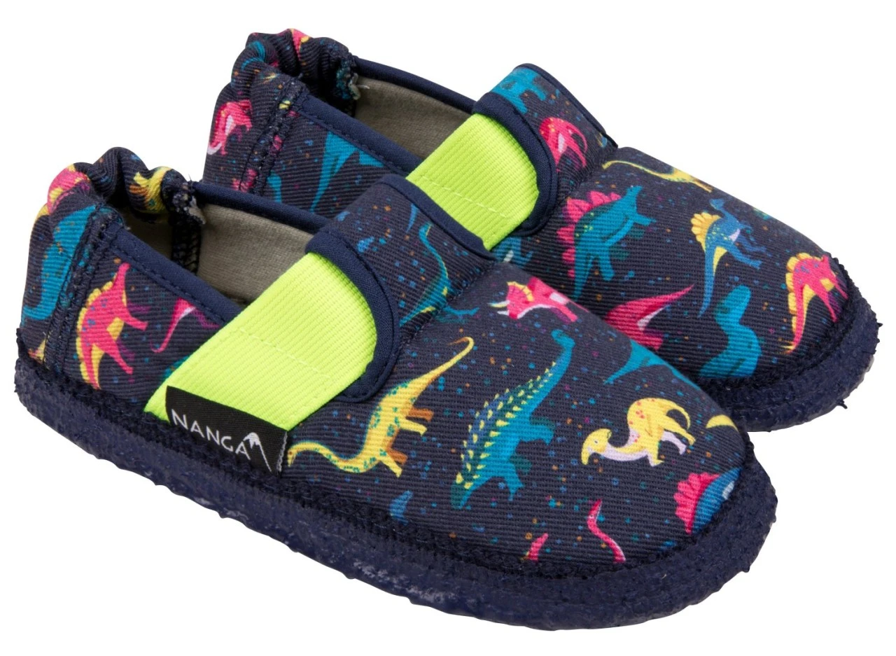 Nanga Hausschuhe Kleine Saurier Dunkelblau Baumwolle 2 Nanga Hausschuhe Kleine Saurier Dunkelblau Baumwolle – Bild 2
