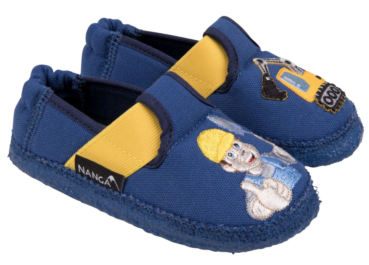 Nanga Hausschuhe Bob Bauarbeiter + Bagger Baumwolle Mit Stickerei 2 Nanga Hausschuhe Bob Bauarbeiter + Bagger Baumwolle Mit Stickerei – Bild 2