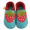 Orangenkinder Hausschuhe Erdbeere Türkis/rot