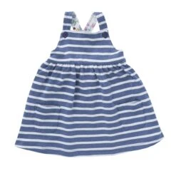 People Wear Organic Jersey Trägerkleid Blau Geringelt Bio-Baumwolle