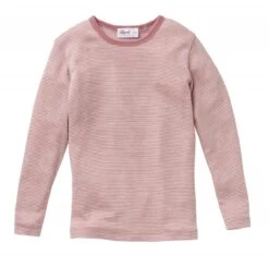 People Wear Organic Langarmshirt Wolle-Seide Geringelt