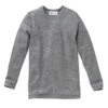 People Wear Organic Langarm-Shirt Baumwolle-Wolle-Seide Grau Melange