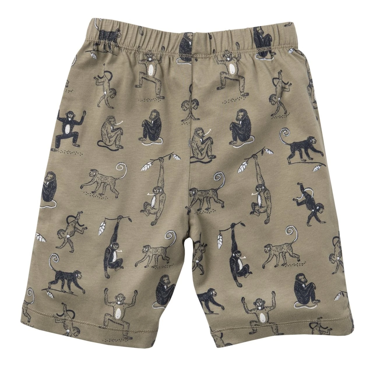 People Wear Organic Jungen Sommer Pyjama Kurz Weiß / Khaki Bio-Baumwolle 4 People Wear Organic Jungen Sommer Pyjama Kurz Weiß / Khaki Bio-Baumwolle – Bild 4