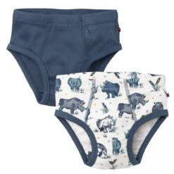 People Wear Organic Slips Nashorn + Navy 2er Pack Unterhosen