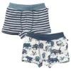People Wear Organic 2er Set Boxershorts Nashorn + Navy Gestreift Unterhosen