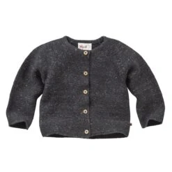 People Wear Organic Strickjacke Anthrazit Melange Bio-Baumwolle