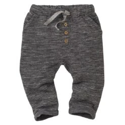 People Wear Organic Sweat-Hose Jogginghose Anthrazit Geringelt