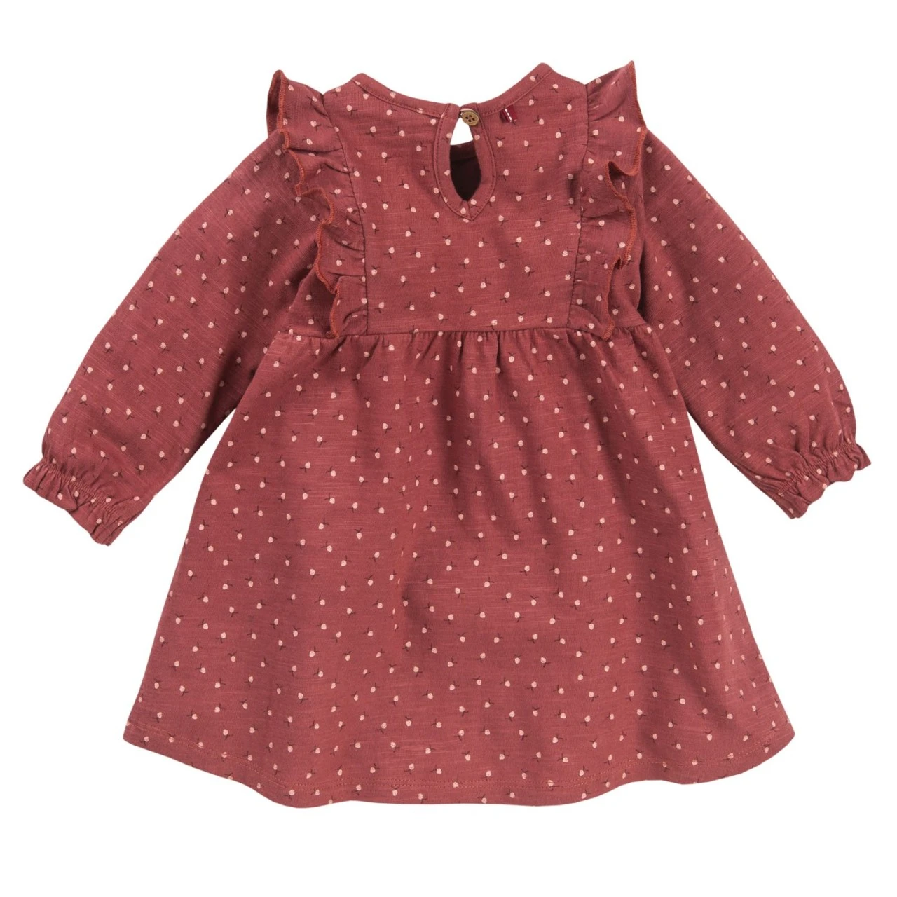 People Wear Organic Mädchenkleid Dunkelrot Beeren Langarm 2 People Wear Organic Mädchenkleid Dunkelrot Beeren Langarm – Bild 2