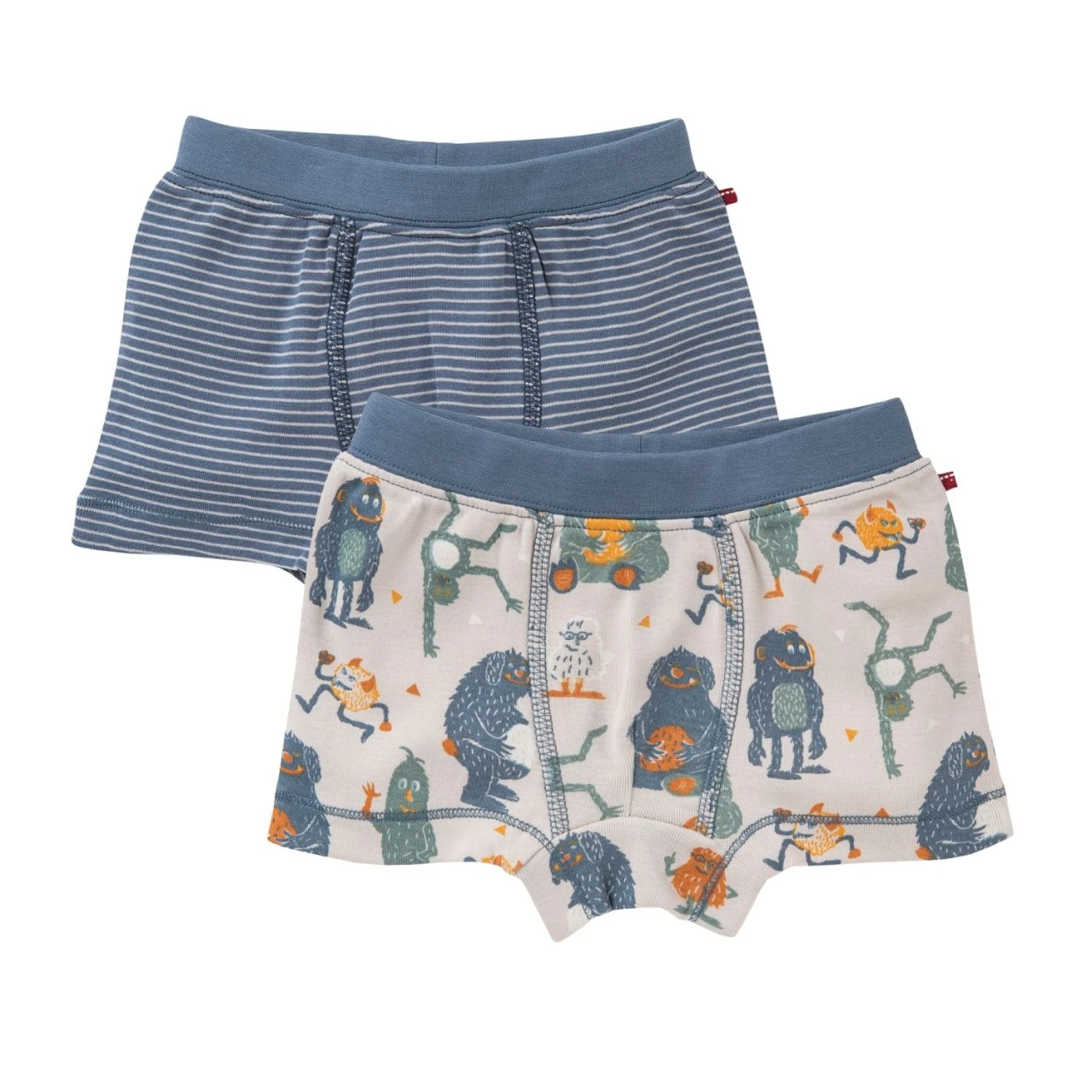 People Wear Organic Unterhosen 2er Set Boxershorts Monster + Navy Gestreift 1 People Wear Organic Unterhosen 2er Set Boxershorts Monster + Navy Gestreift