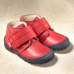 Pololo Kinderschuhe ELCHE Rot Klettverschluss