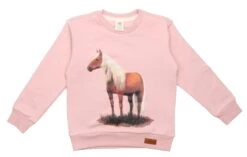 Walkiddy Horse Sweatshirt Pferd Rosa Biobaumwolle