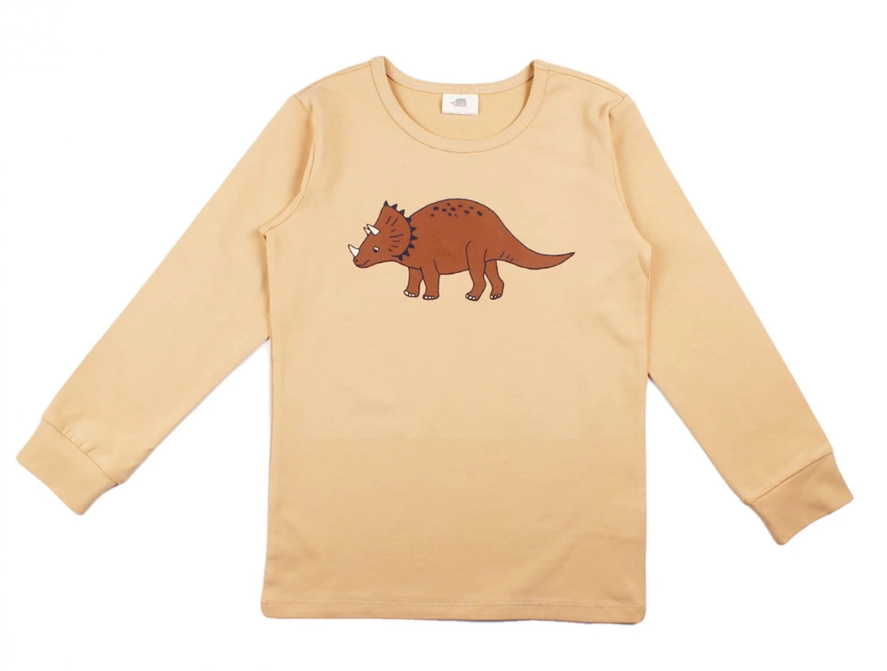 Walkiddy Dinosaurier Schlafanzug Beige/ocean Green Funny Dino GOTS 2 Walkiddy Dinosaurier Schlafanzug Beige/ocean Green Funny Dino GOTS – Bild 2