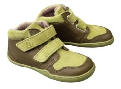 BLifestyle LEMUR Oliv Kinder Barfußschuhe Mit Wollfleece Gefüttert