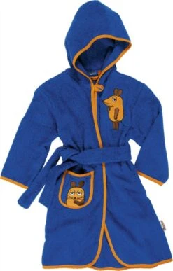 Playshoes Kinder Bademantel Frottee DIE MAUS Marine
