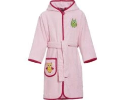 Playshoes Mädchen Bademantel Eulen Frottee Rosa