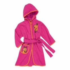 Playshoes Mädchen Frottee Bademantel DIE MAUS Pink