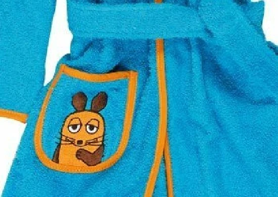 Playshoes Kinder Frottee Bademantel DIE MAUS Türkis 2 Playshoes Kinder Frottee Bademantel DIE MAUS Türkis – Bild 2