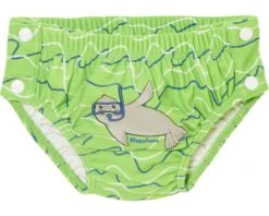 Playshoes Schwimmwindel Robbe Hellgrün Baby Badehose Mit Druckknöpfen