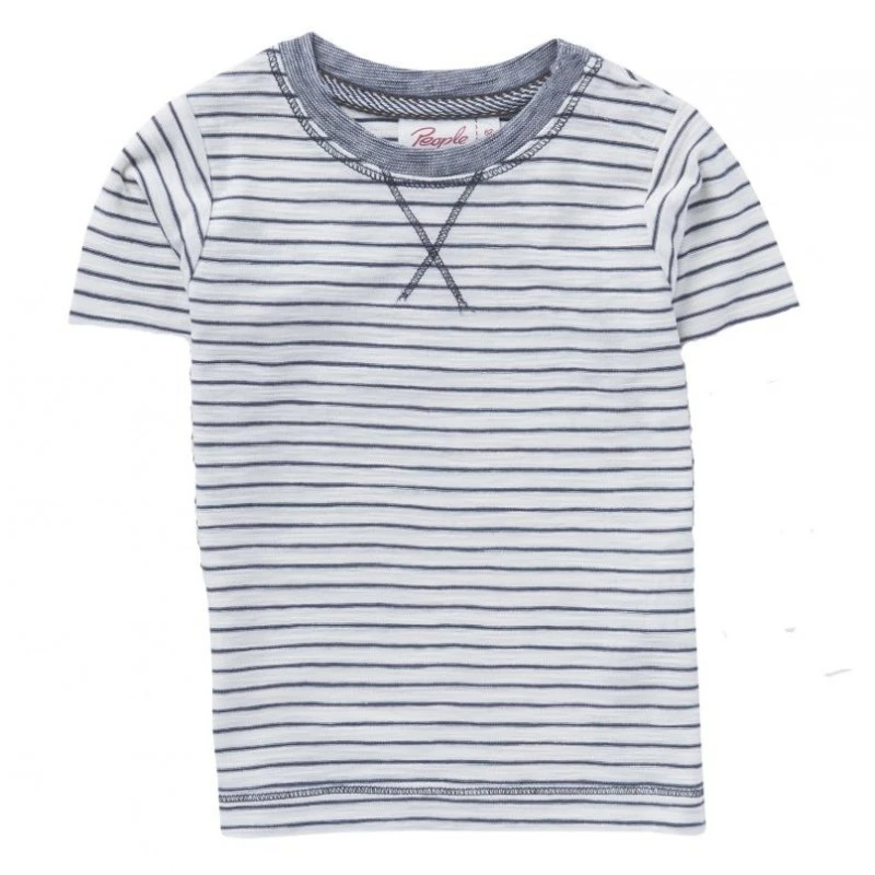 Sommer T-Shirt Grau/natur Ringel Jersey Bio-Baumwolle 1 Sommer T-Shirt Grau/natur Ringel Jersey Bio-Baumwolle