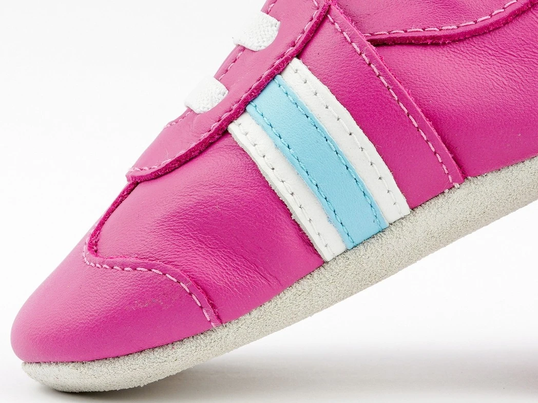 Bobux Classic Sport Pink Leder Krabbelschuhe 2 Bobux Classic Sport Pink Leder Krabbelschuhe – Bild 2