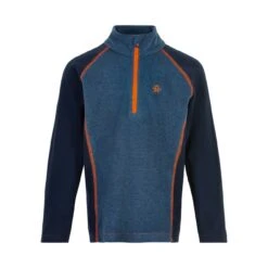 Color Kids Leichter Fleecepullover Zweifarbig Fleece Shirt Gestreift