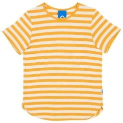 Finkid Maalari Blockstreifen T-Shirt Golden Yellow / Offwhite