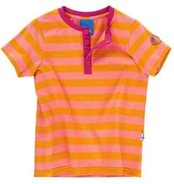 Finkid TIKKARI Gold/coral Mädchen T-Shirt Blockstreifen