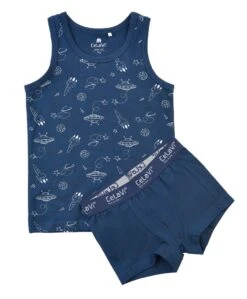 Celavi Jungen Unterwäsche Set Weltraum Rakete Navy