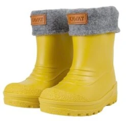 Kavat GIMO Bright Yellow Winter Thermo Gummistiefel Zitronengelb Mit Wollfutter