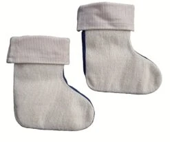 Rainkids Gummistiefel Einziehsocken Aus Schurwolle - Einziehstiefel Mit Kordstulpe