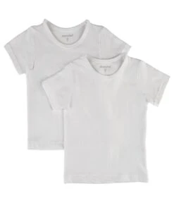 Minymo T-Shirts 2er Pack Weiß Kurzarm