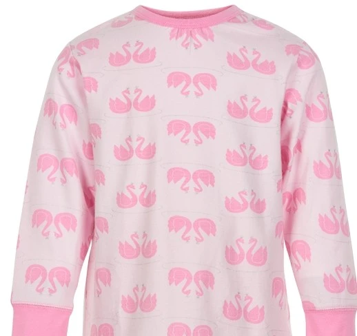 Celavi Mädchen Schlafanzug Rosa Schwäne 3 Celavi Mädchen Schlafanzug Rosa Schwäne – Bild 3